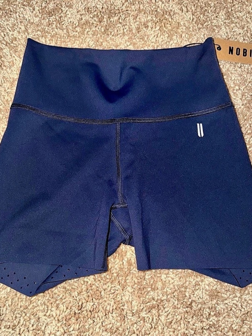 Nobull High-Rise Drive Short 4" Athletic Shorts Blue Small